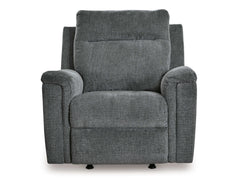 Barnsana Gravel Micro Chenille Power Reclining Living Room Set / 3pc - Ornate Home