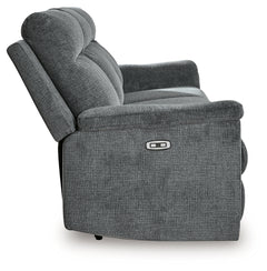 Barnsana Gravel Power Reclining Sofa, Loveseat and Recliner - Ornate Home