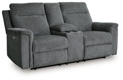 Barnsana Gravel Power Reclining Sofa, Loveseat and Recliner - Ornate Home