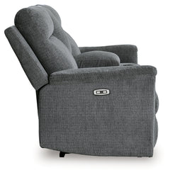 Barnsana Gravel Power Reclining Sofa, Loveseat and Recliner - Ornate Home