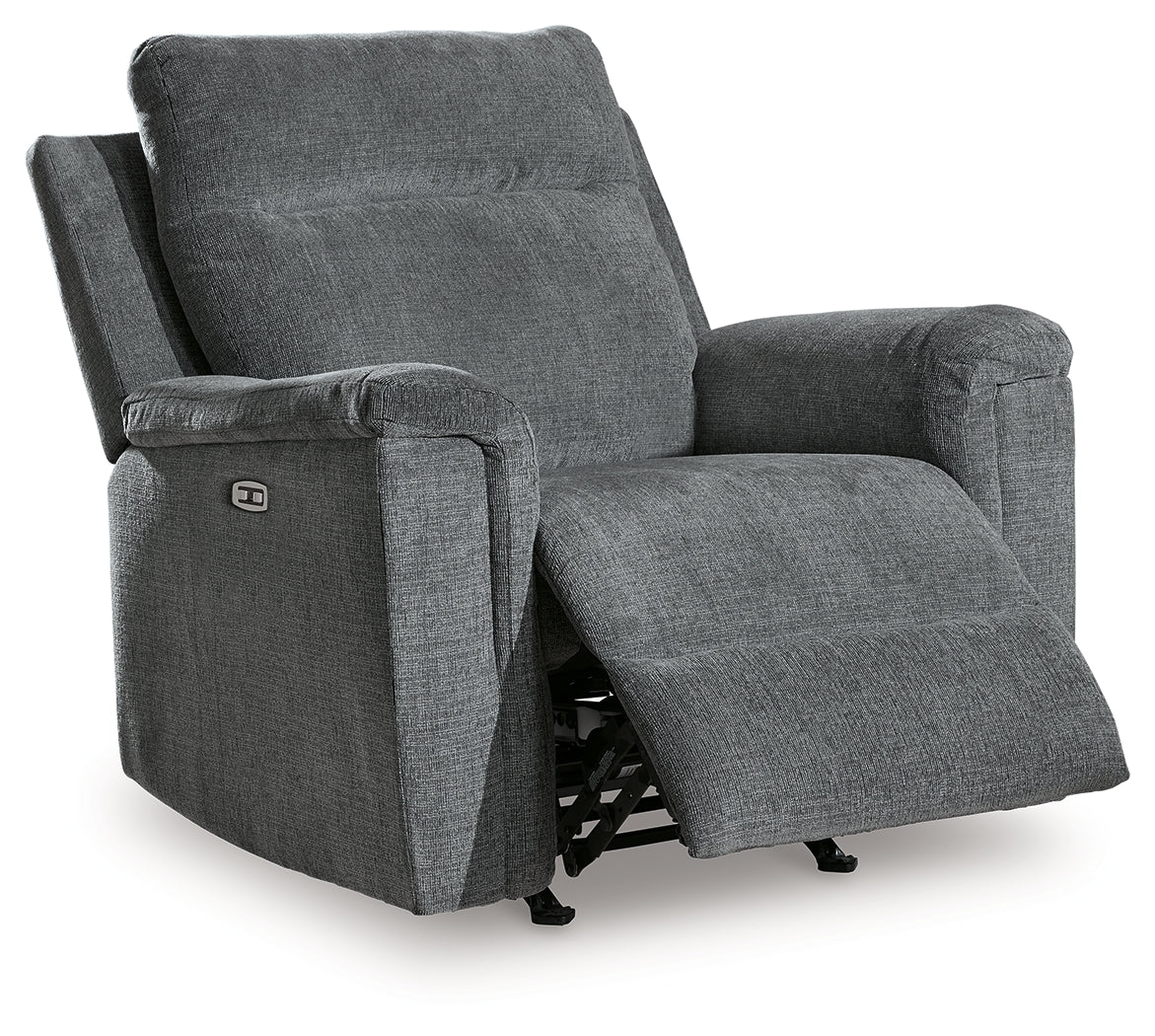 Barnsana Gravel Power Reclining Sofa, Loveseat and Recliner - Ornate Home