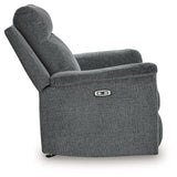 Barnsana Gravel Power Reclining Sofa, Loveseat and Recliner - Ornate Home