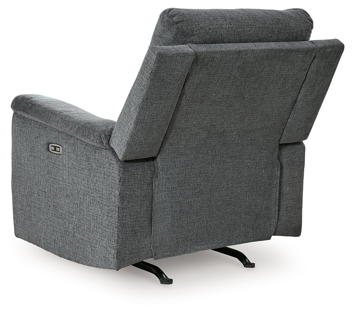 Barnsana Gravel Power Reclining Sofa, Loveseat and Recliner - Ornate Home