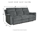 Barnsana Gravel Power Reclining Sofa, Loveseat and Recliner - Ornate Home