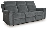 Barnsana Gravel Power Reclining Sofa and Loveseat - Ornate Home