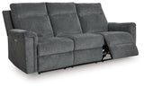 Barnsana Gravel Power Reclining Sofa and Loveseat - Ornate Home