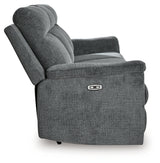 Barnsana Gravel Power Reclining Sofa and Loveseat - Ornate Home