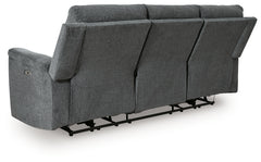 Barnsana Gravel Power Reclining Sofa, Loveseat and Recliner - Ornate Home