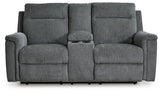 Barnsana Gravel Power Reclining Sofa and Loveseat - Ornate Home