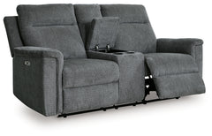 Barnsana Gravel Power Reclining Sofa, Loveseat and Recliner - Ornate Home
