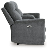 Barnsana Gravel Power Reclining Sofa and Loveseat - Ornate Home