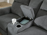 Barnsana Gravel Power Reclining Sofa and Loveseat - Ornate Home