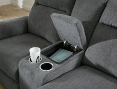 Barnsana Gravel Power Reclining Sofa, Loveseat and Recliner - Ornate Home