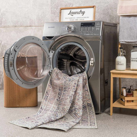 Barny Beige Washable Area Rug - Ornate Home