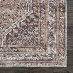 Barny Brown Flat Pile Washable Rug - Clearance - Ornate Home
