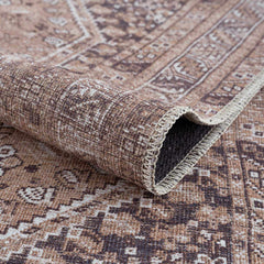 Barny Brown Flat Pile Washable Rug - Clearance - Ornate Home