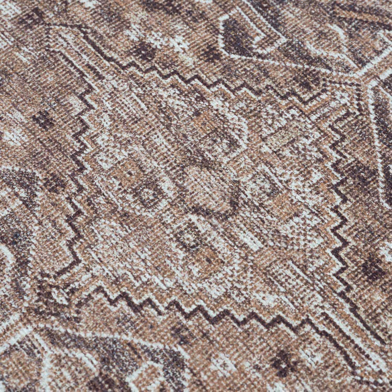 Barny Brown Flat Pile Washable Rug - Clearance - Ornate Home