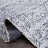 Barny Cream & Gray Washable Area Rug - Ornate Home