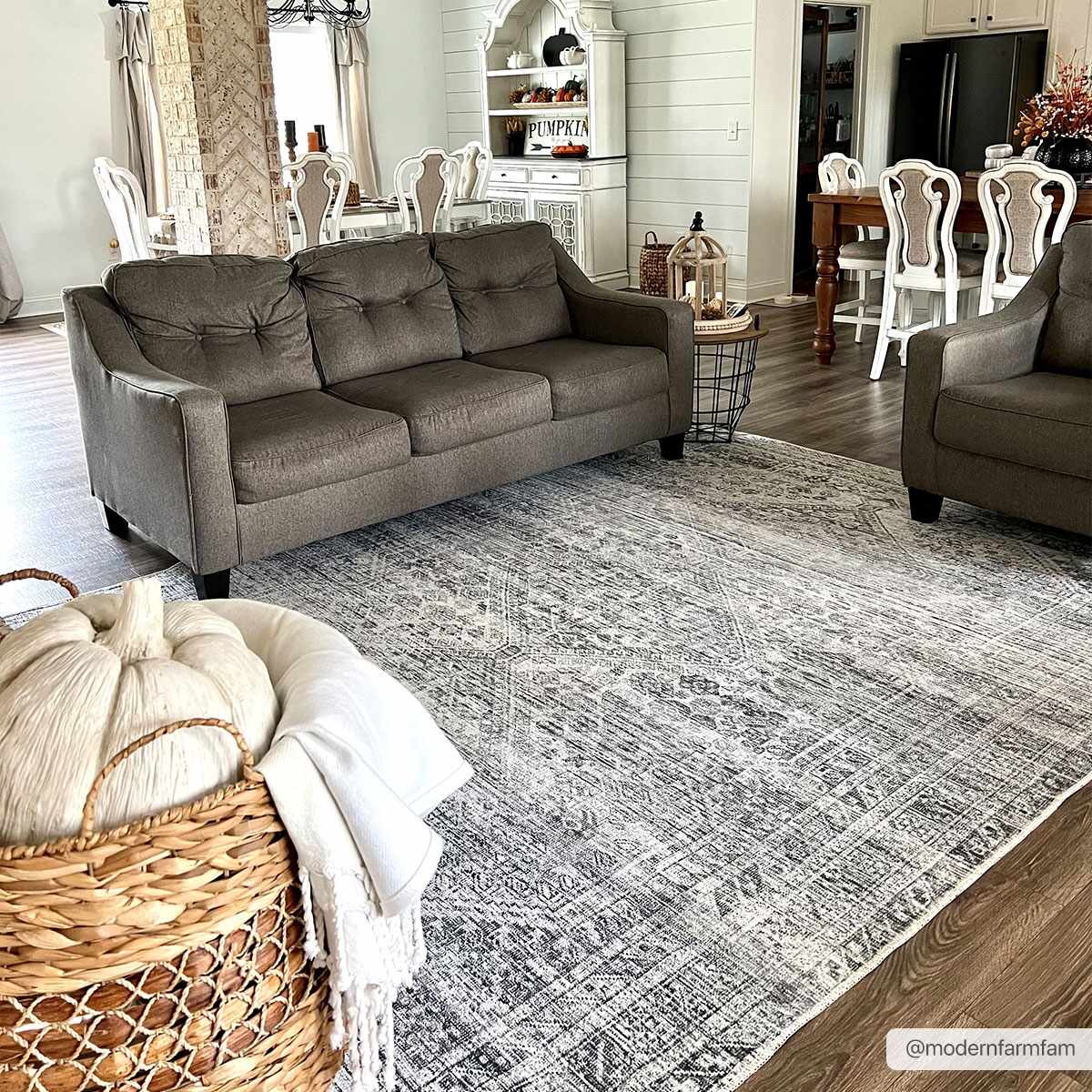 Barny Gray Blue Washable Rug - Clearance - Ornate Home