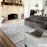 Barny Gray Blue Washable Rug - Clearance - Ornate Home
