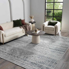 Barny Gray Blue Washable Rug - Clearance - Ornate Home