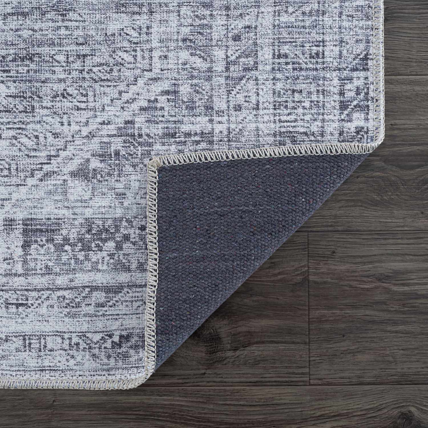 Barny Gray Blue Washable Rug - Clearance - Ornate Home
