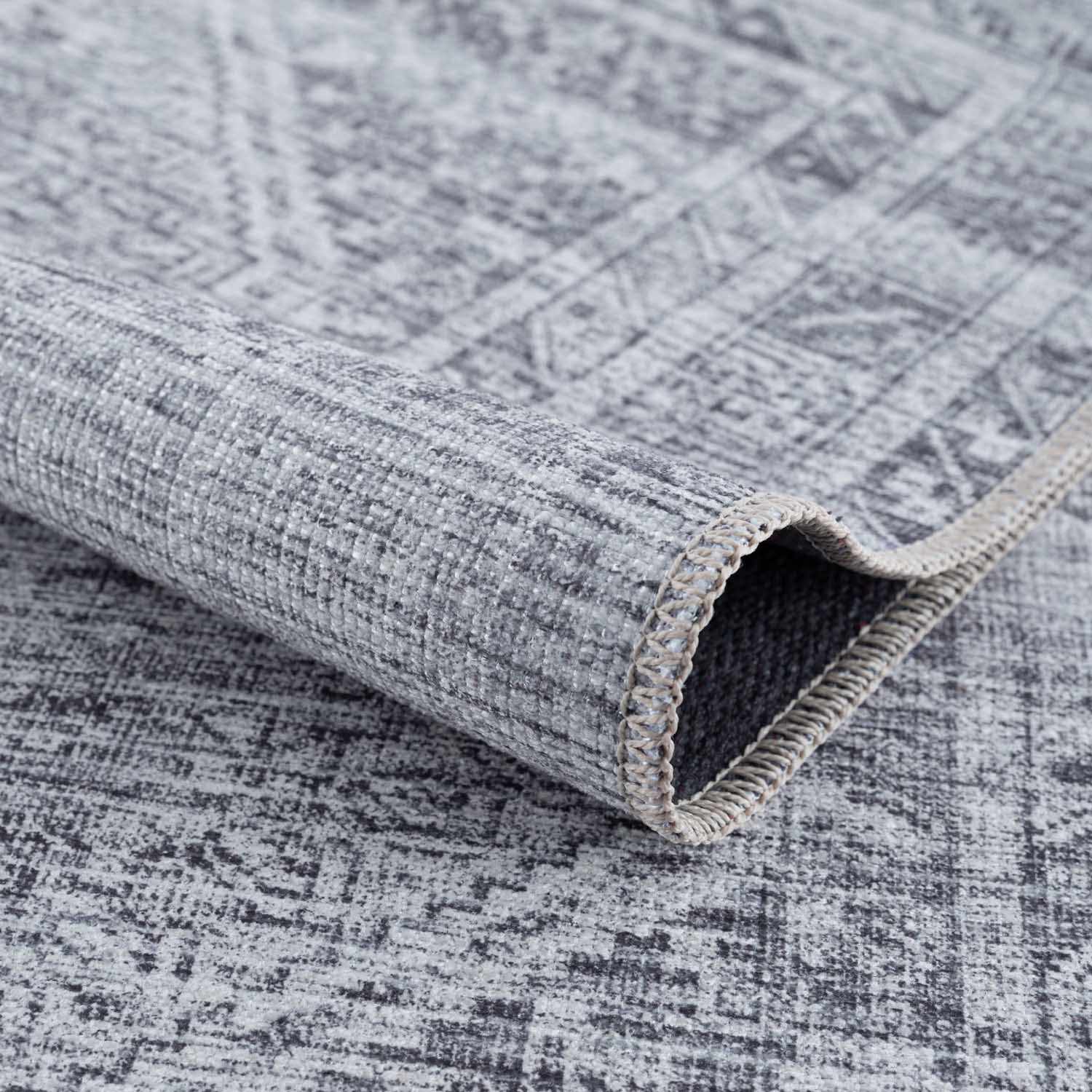 Barny Gray Blue Washable Rug - Clearance - Ornate Home