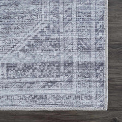 Barny Gray Blue Washable Rug - Clearance - Ornate Home