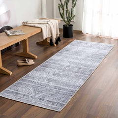 Barny Gray Blue Washable Rug - Clearance - Ornate Home