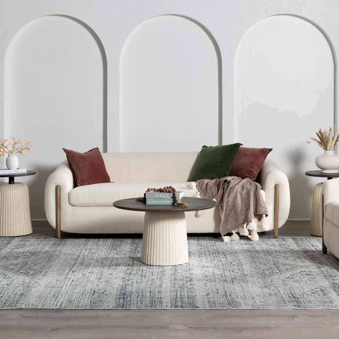 Barny Gray Blue Washable Rug - Clearance - Ornate Home