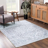 Barny Gray Denim Washable Rug - Clearance - Ornate Home