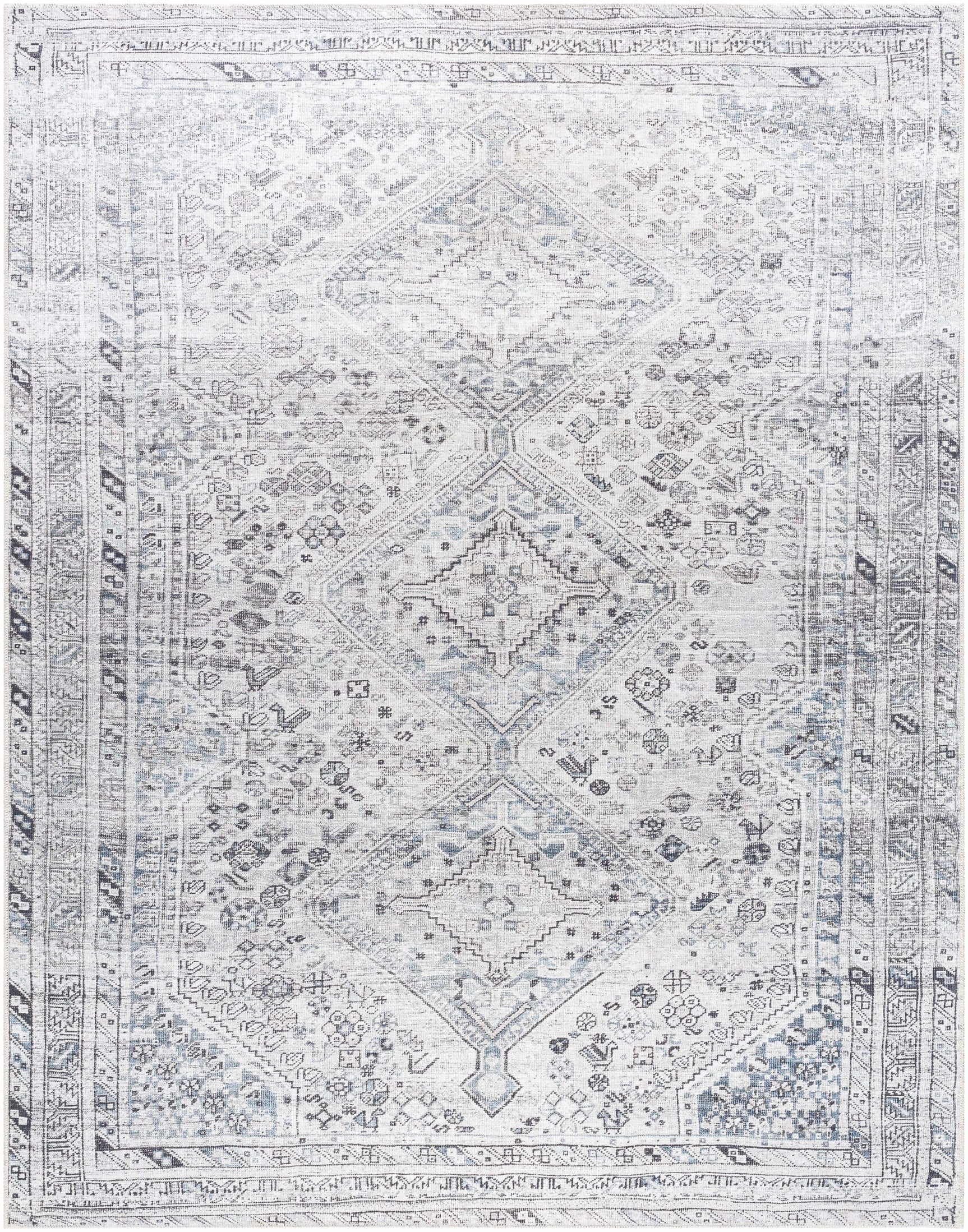Barny Gray Denim Washable Rug - Clearance - Ornate Home