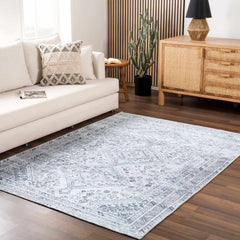 Barny Gray Denim Washable Rug - Clearance - Ornate Home