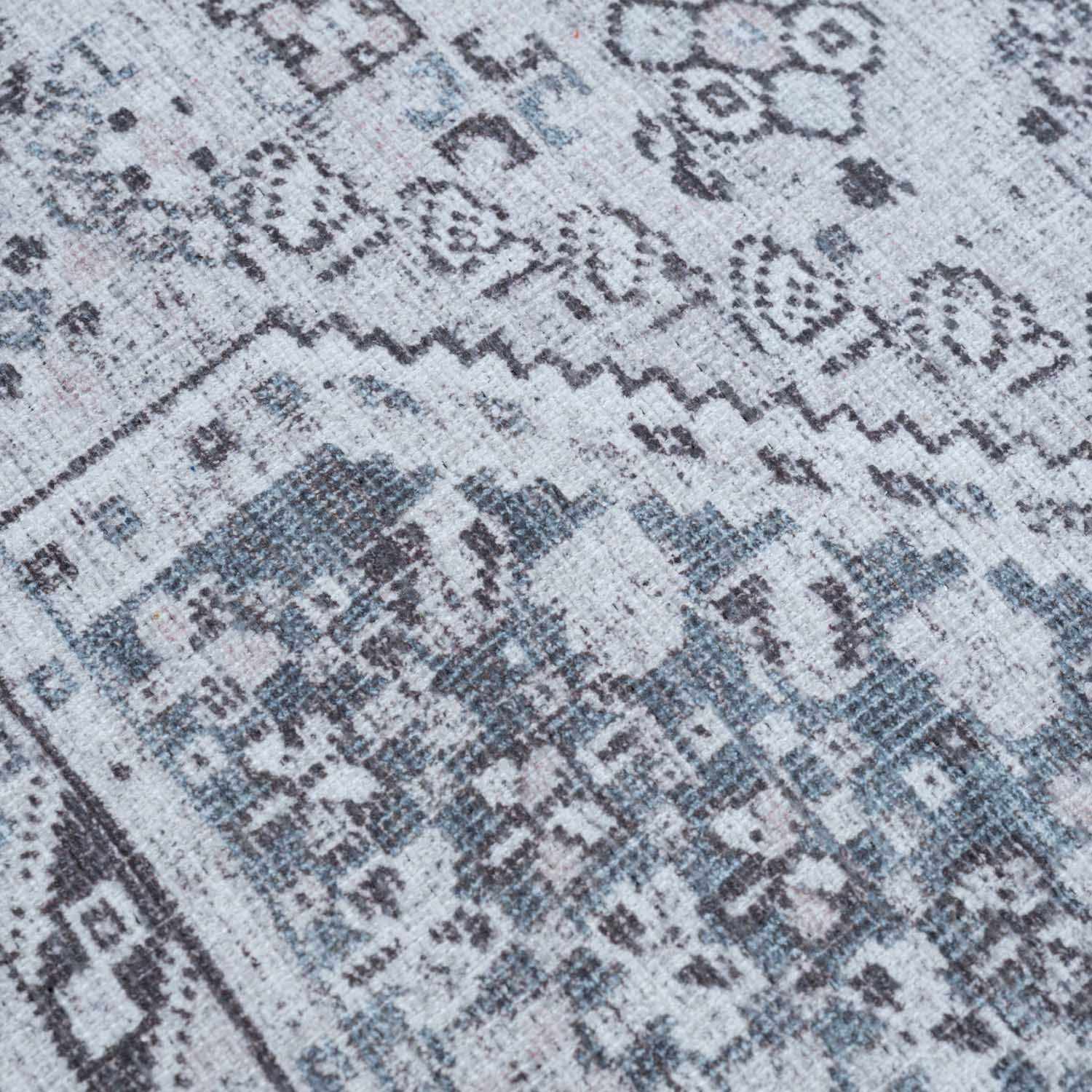 Barny Gray Denim Washable Rug - Clearance - Ornate Home