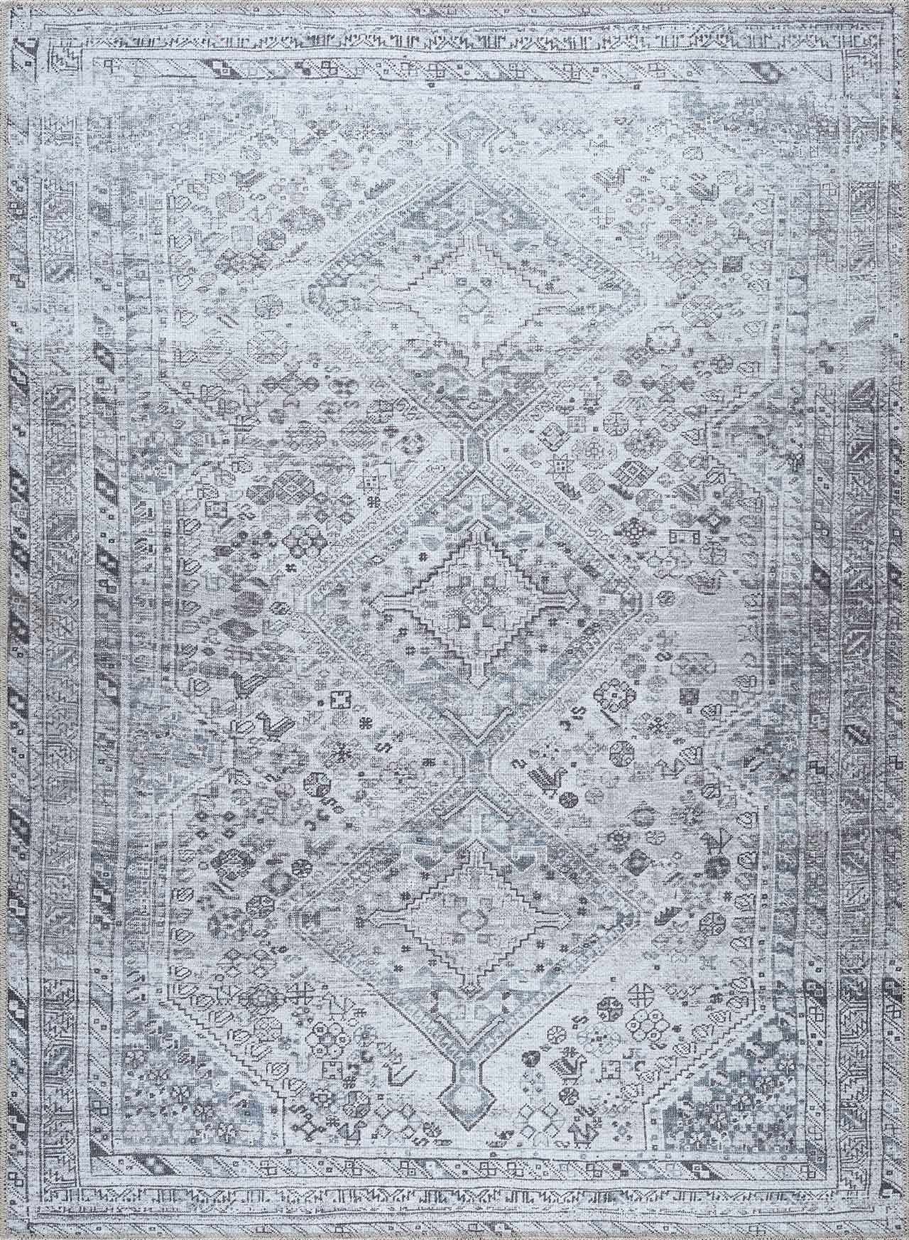 Barny Gray Washable Area Rug - Ornate Home