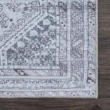 Barny Gray Washable Area Rug - Ornate Home