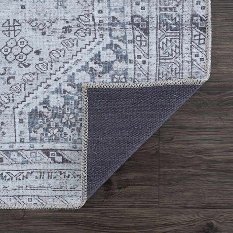 Barny Gray Washable Area Rug - Ornate Home