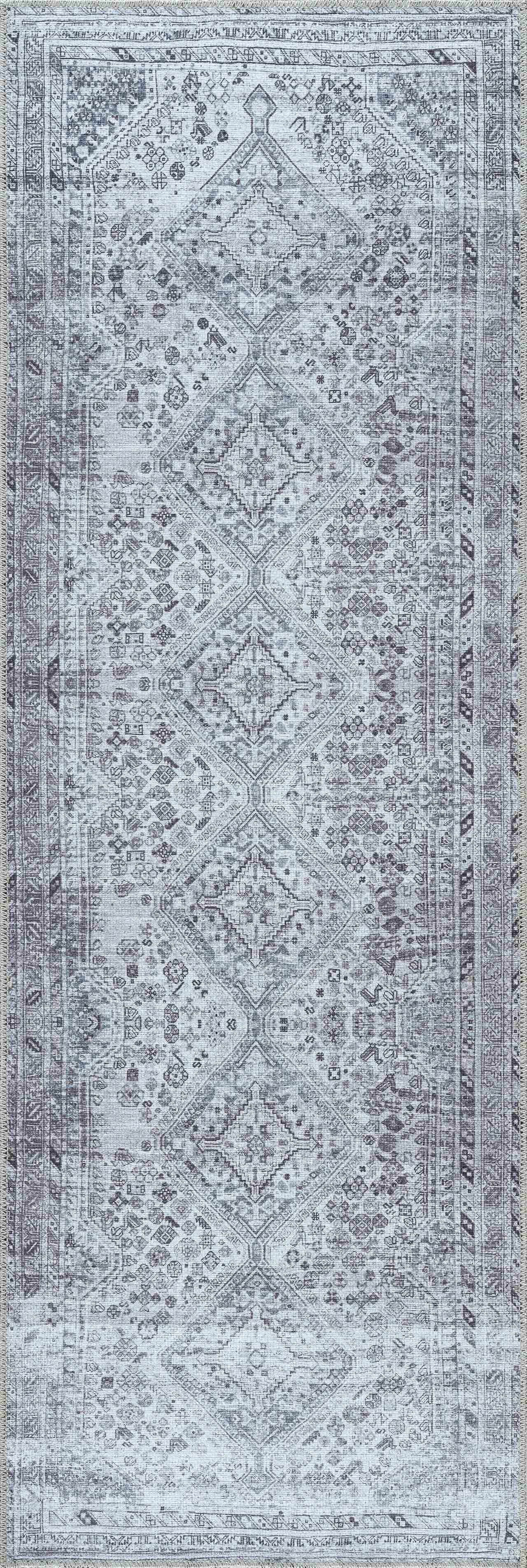 Barny Gray Washable Area Rug - Ornate Home