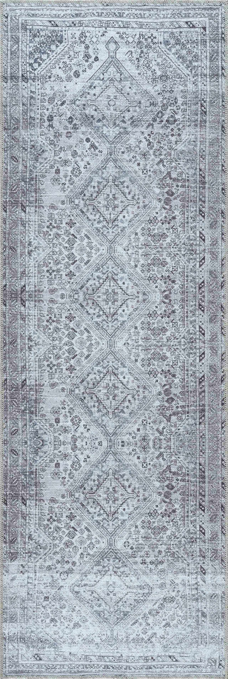Barny Gray Washable Area Rug - Ornate Home