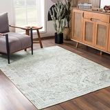 Barny Sage Flat Pile Washable Rug - Ornate Home