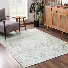 Barny Sage Flat Pile Washable Rug - Ornate Home