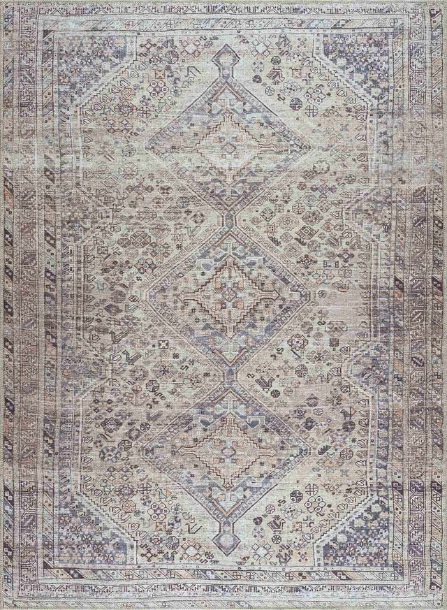Barny Tan Washable Area Rug - Ornate Home