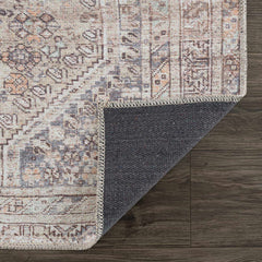 Barny Tan Washable Area Rug - Ornate Home