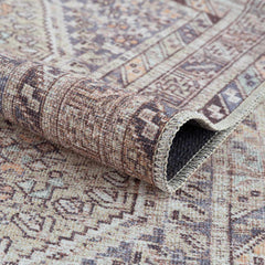 Barny Tan Washable Area Rug - Ornate Home