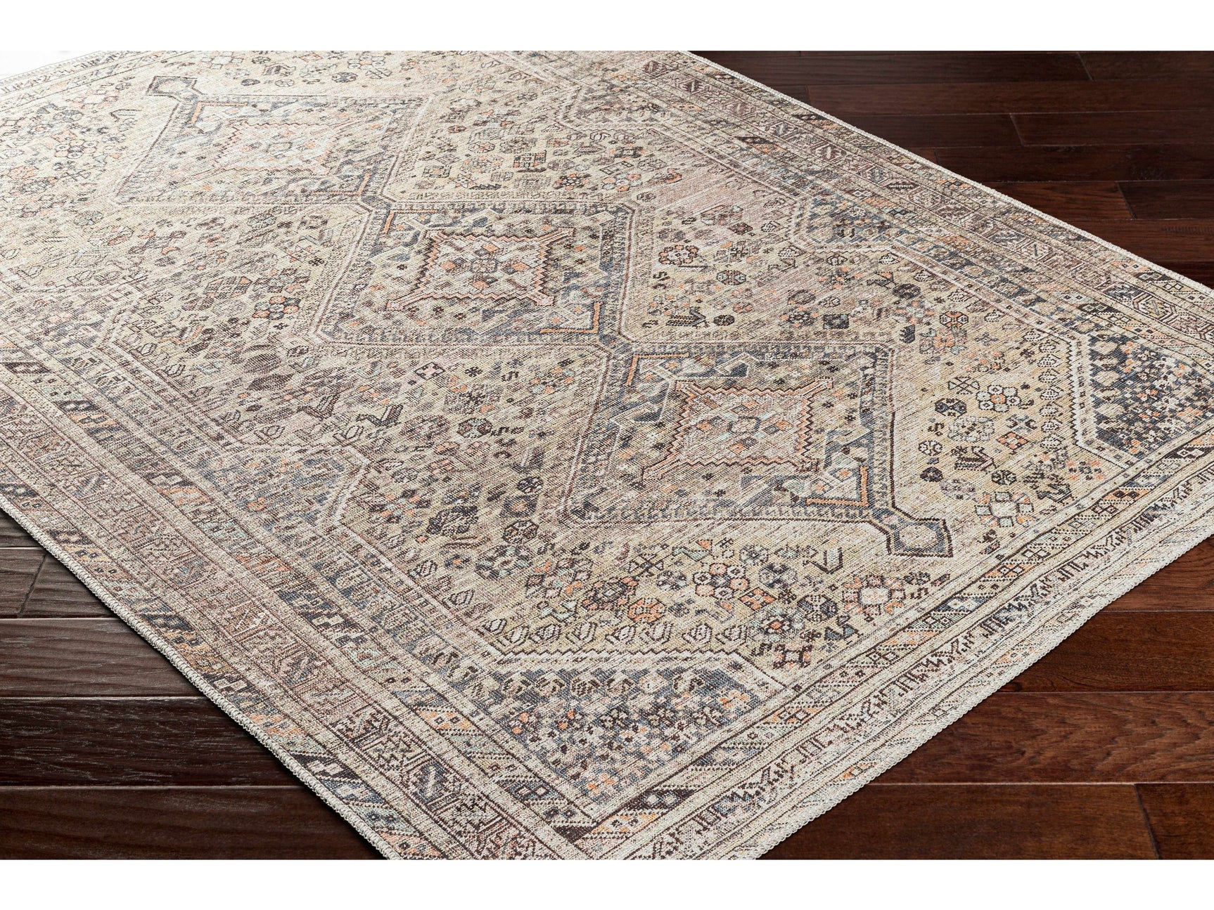 Barny Tan Washable Rug - Ornate Home