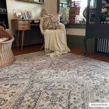 Barny Tan Washable Rug - Ornate Home