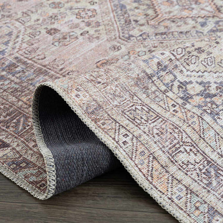 Barny Tan Washable Rug - Ornate Home