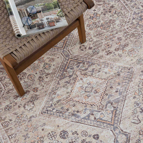 Barny Tan Washable Rug - Ornate Home