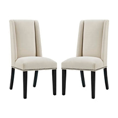 Baron Beige Fabric Dining Chair (Set of 2) - Ornate Home