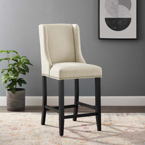 Baron Beige Upholstered Fabric Counter Stool - Ornate Home